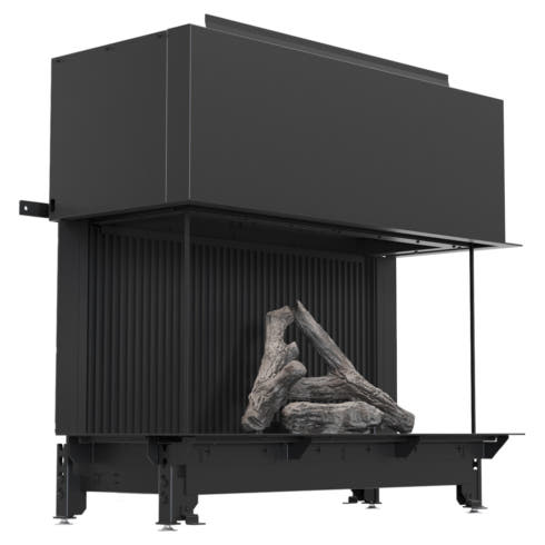 Gas fireplace BÅLSTIL LUSSO 130/55 left right propane butane 11 kW ∅ 130/200