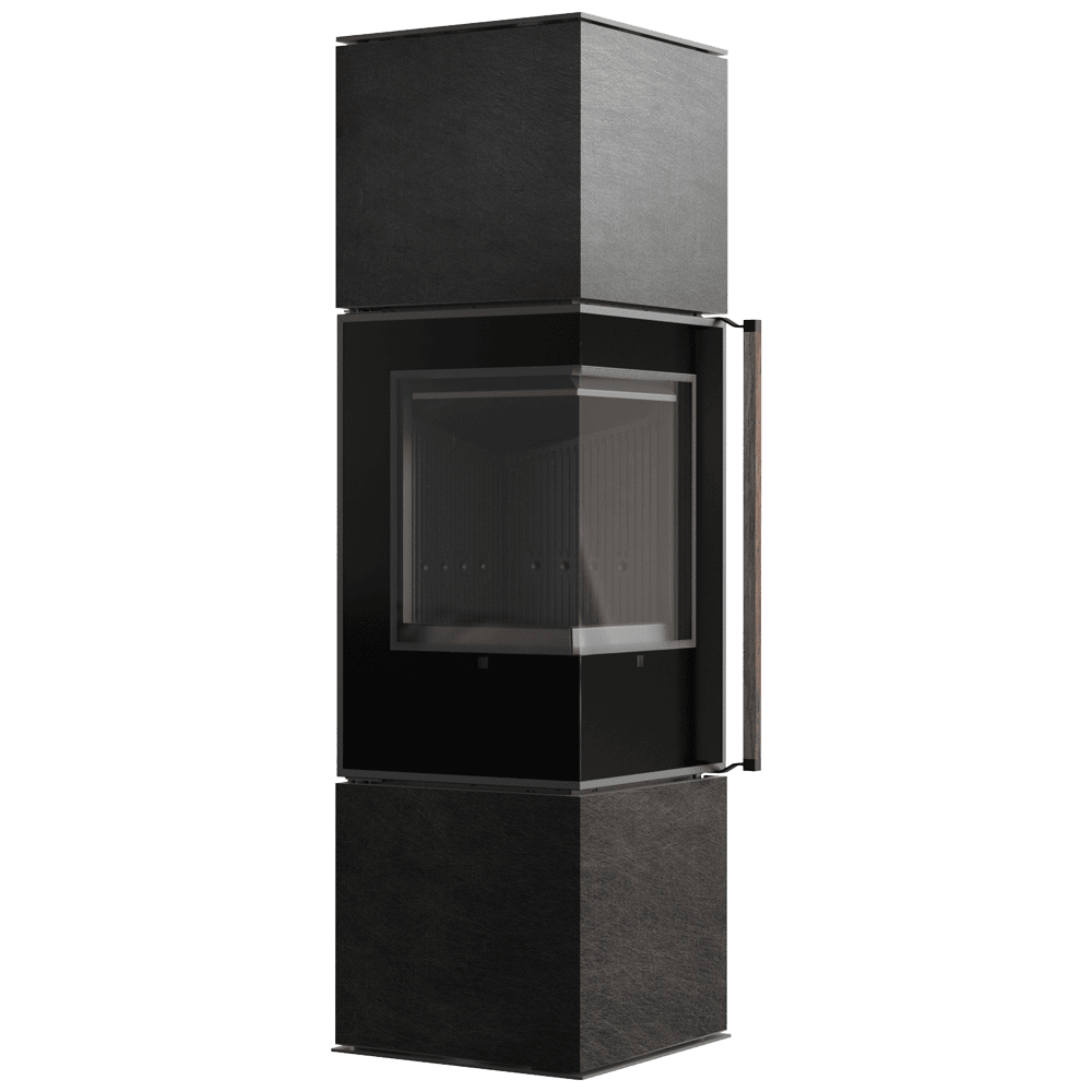 Free-standing stove Modena 155, 7 kW, left, black thermotec