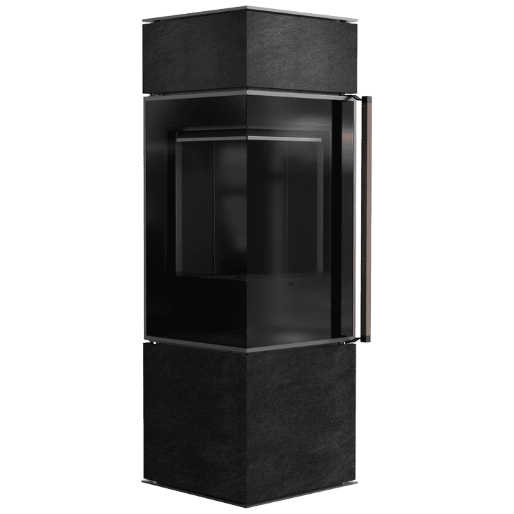 MODENA 135 Automatischer Bio-Kamin mit Seta Liquorice Sinterquarz