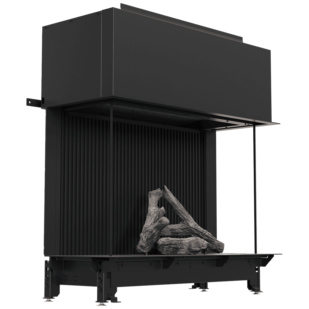 Gas fireplace BÅLSTIL LUSSO 130/55 left right natural gas 12,5 kW ∅ 130/200