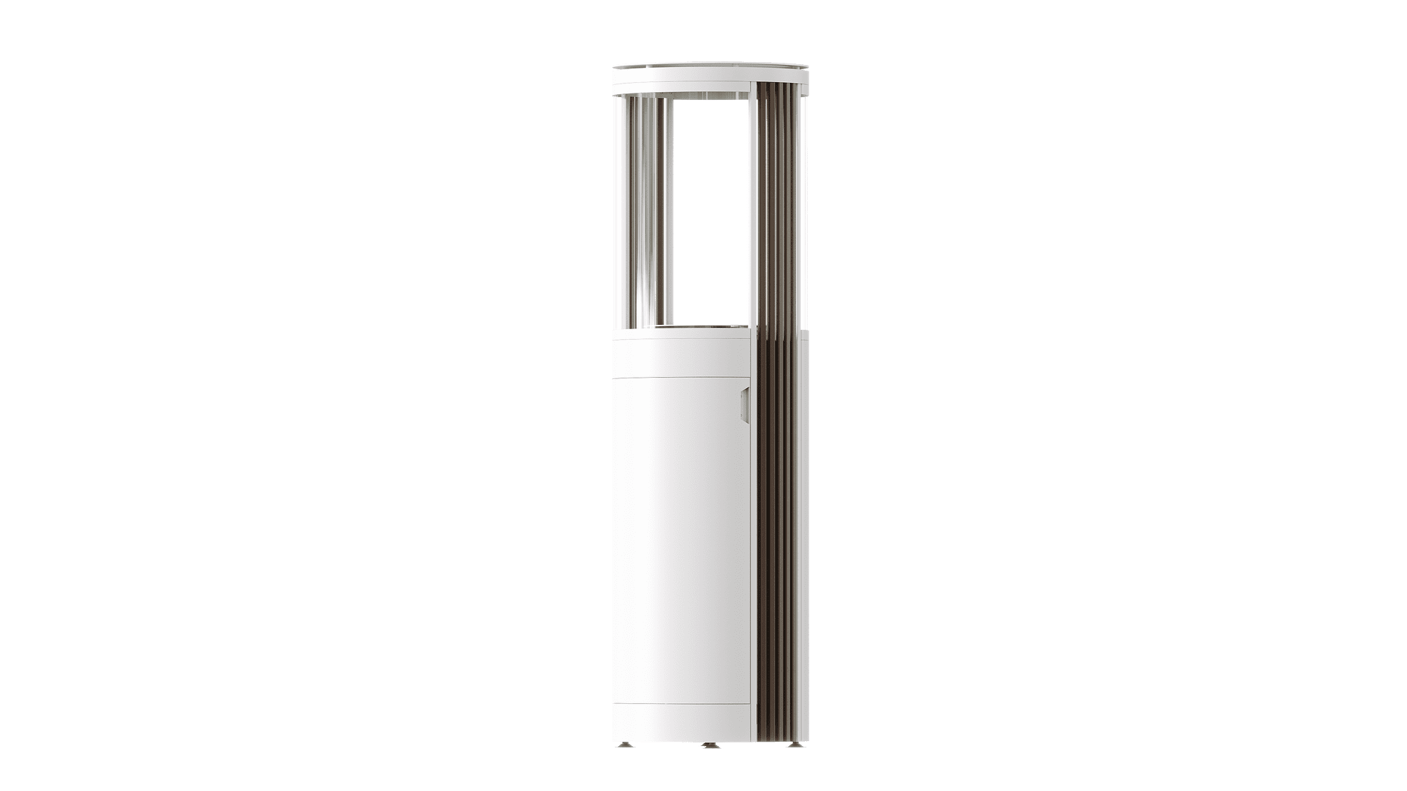 BS SIGARO v2 white body, marrone accessories (RAL 4601)