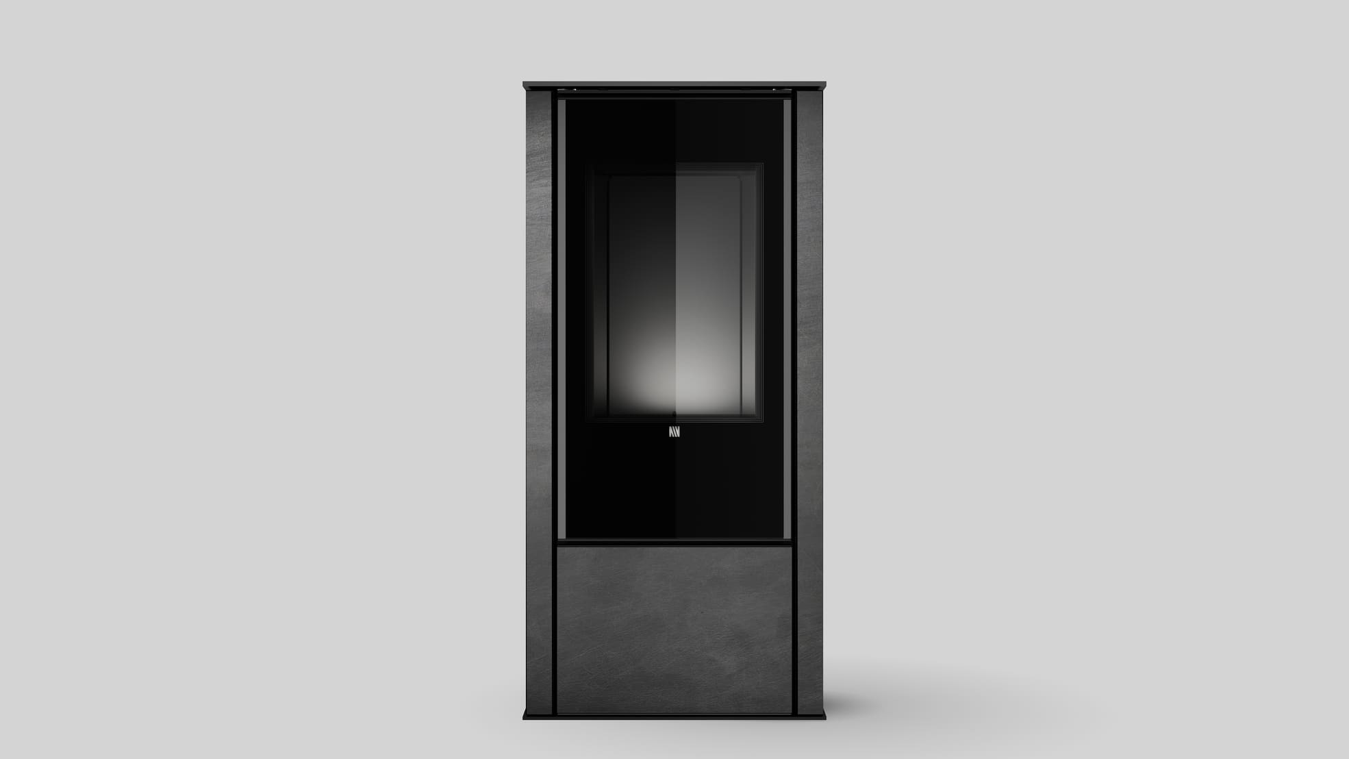 AKNA Automatischer Bio-Kamin mit Seta Liquorice Sinterquarz