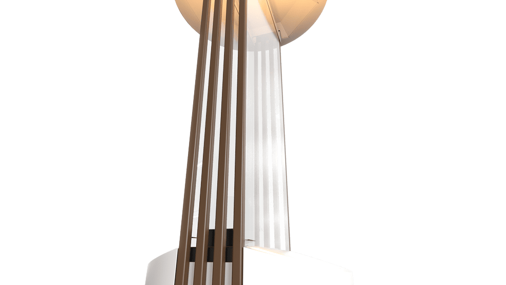 BS TORRE Korpus weiß, Accessoires kastanienbraun (RAL 4601)