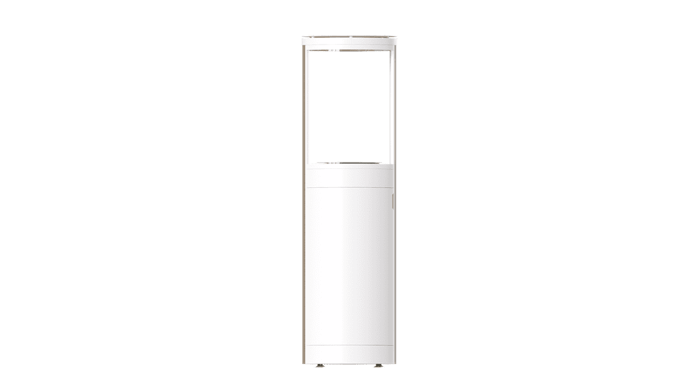 BS SIGARO v2 white body, marrone accessories (RAL 4601)
