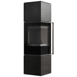 Free-standing stove Modena 155, 7 kW, left, black thermotec