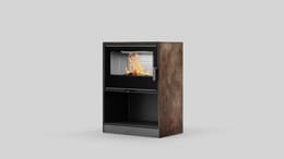 FORLI/95 Freestanding Stove in Ossido Bruno Sintered Quartz