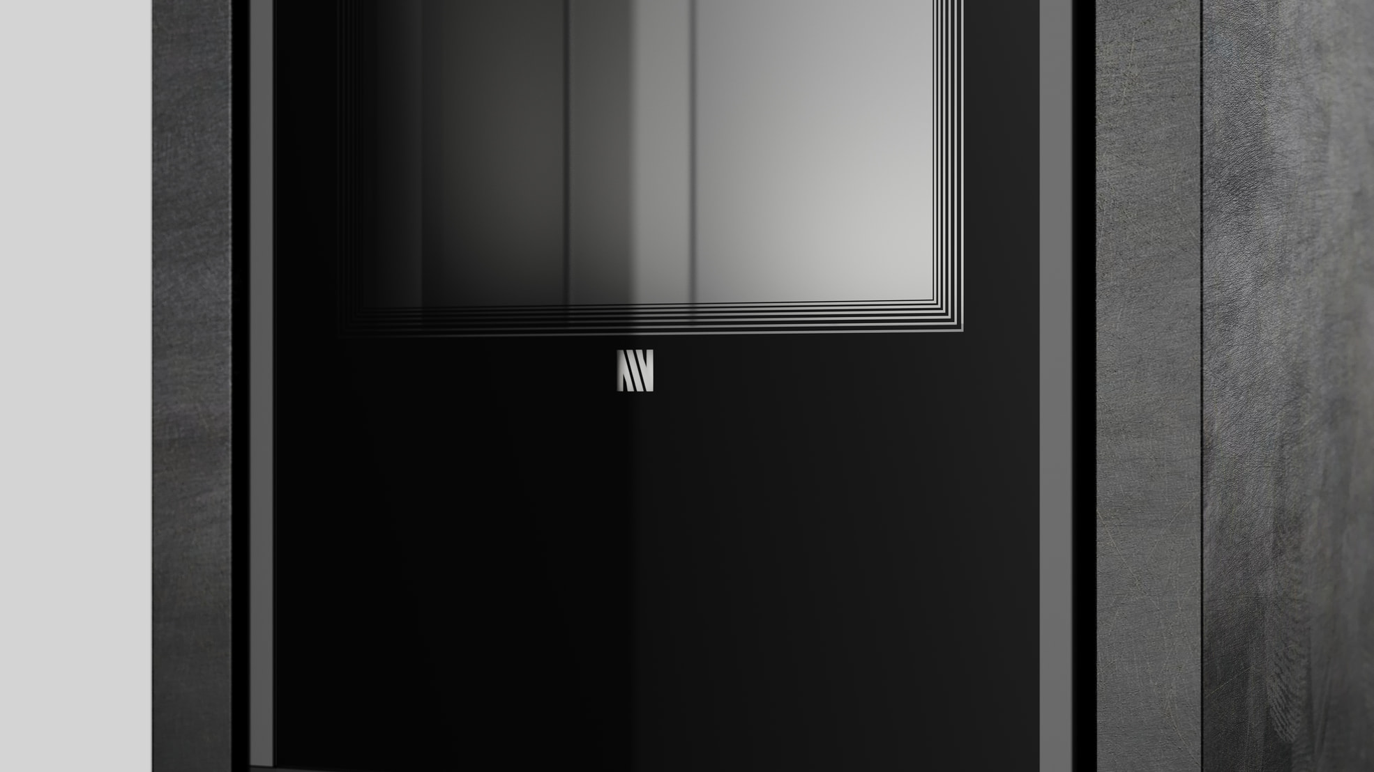 AKNA Automatischer Bio-Kamin mit Seta Liquorice Sinterquarz