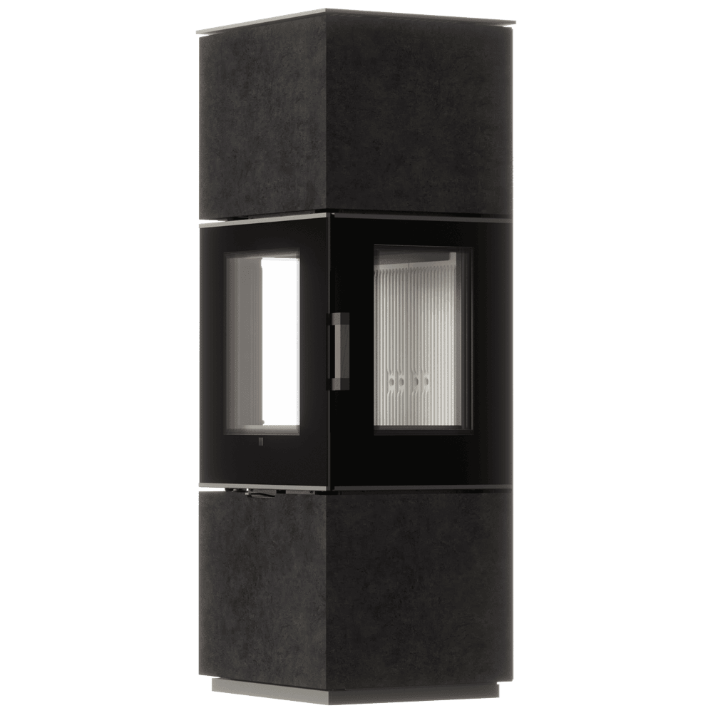 Freistehender Stahlofen AXAM, Sintermantel FOKOS GRAFITE