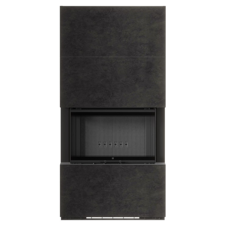 Luftkamin MILANO/800/400 Fokos Grafite schwarz termotec