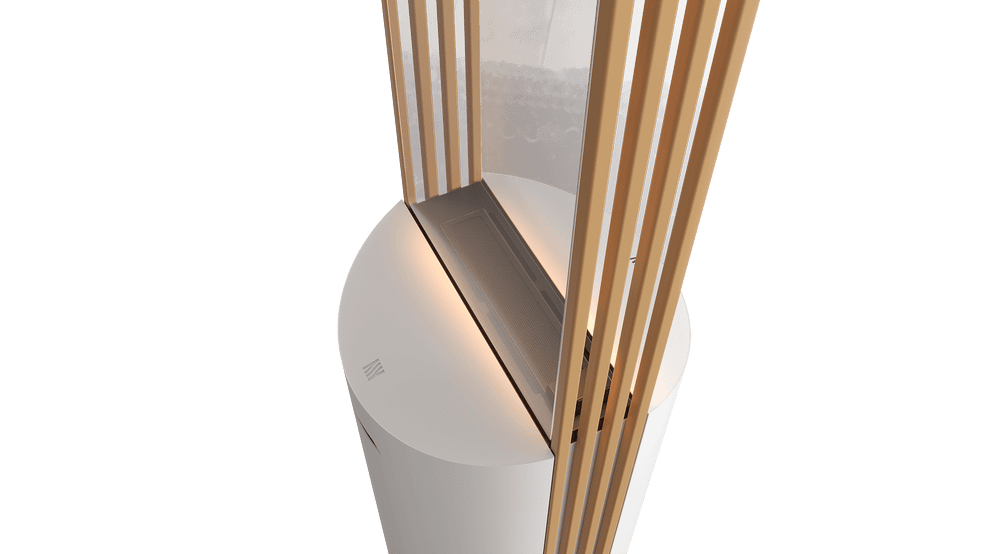 BS TORRE Korpus weiß, Zubehör goldfarben (RAL 1036)