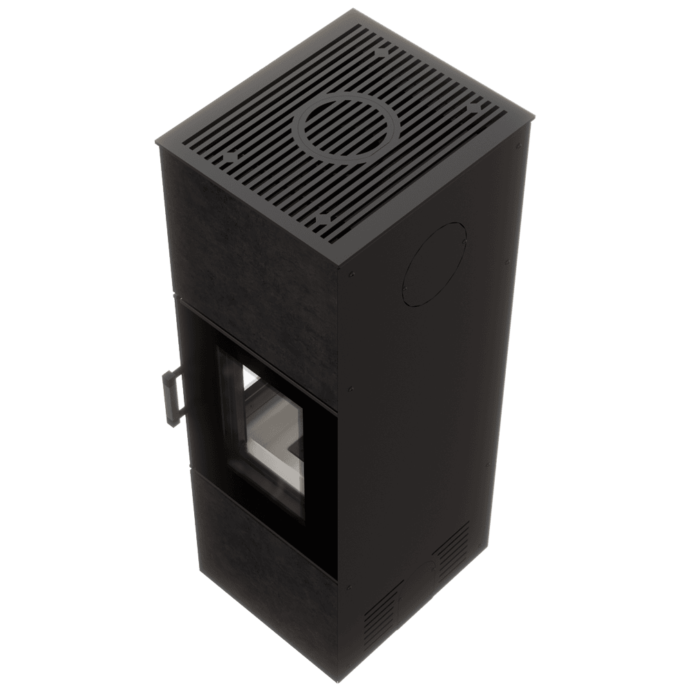 Freistehender Stahlofen AXAM, Sintermantel FOKOS GRAFITE