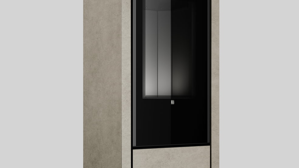 Automatischer Bioethanol-Kamin in Fokos Talco Sinterquarz