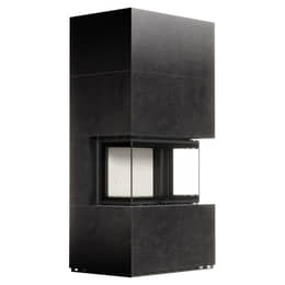 MILANO 800/400 Luftkamin aus Fokos Grafite Sinterquarz