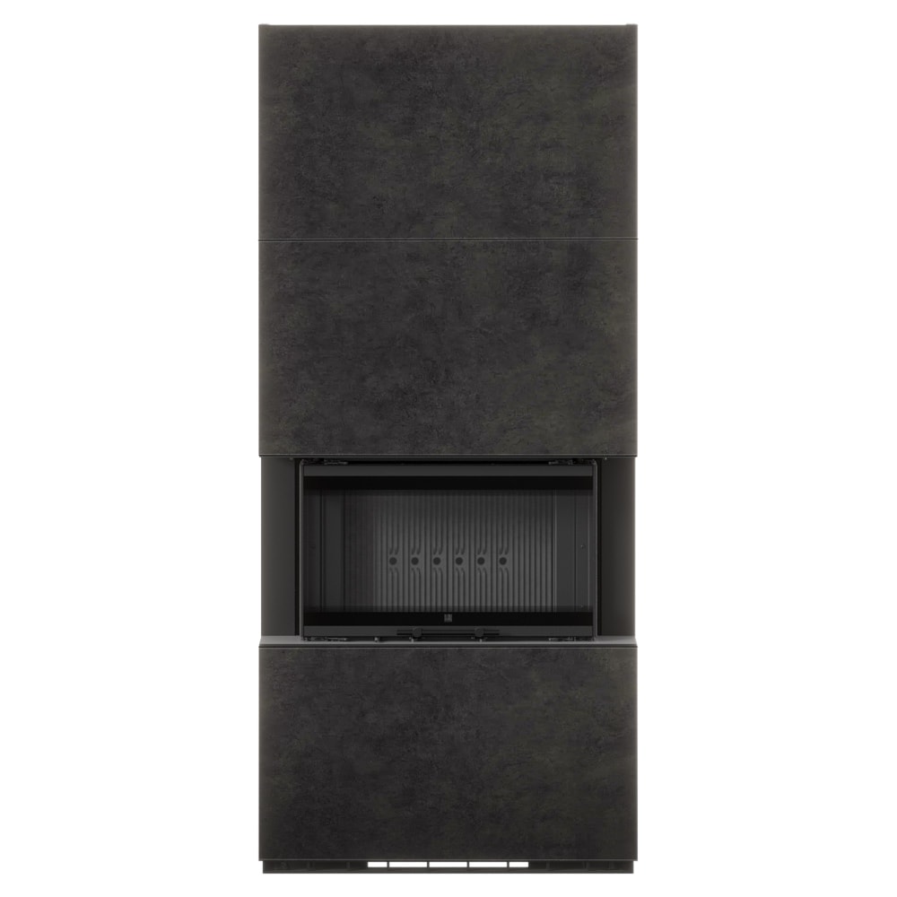 Luftkamin MILANO/680/280 Fokos Grafite schwarz termotec