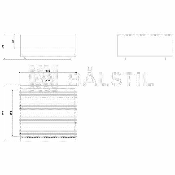 Ember S Garten-Feuerstelle 620X600X275