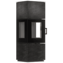 Freestanding steel stove AXAM sintered casing SETA LIQUORICE with black lining