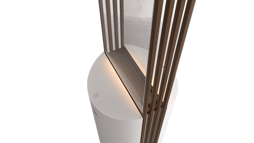 BS TORRE Korpus weiß, Accessoires kastanienbraun (RAL 4601)