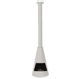 Biokominek automatyczny 2x2P dennica 750; kolor White