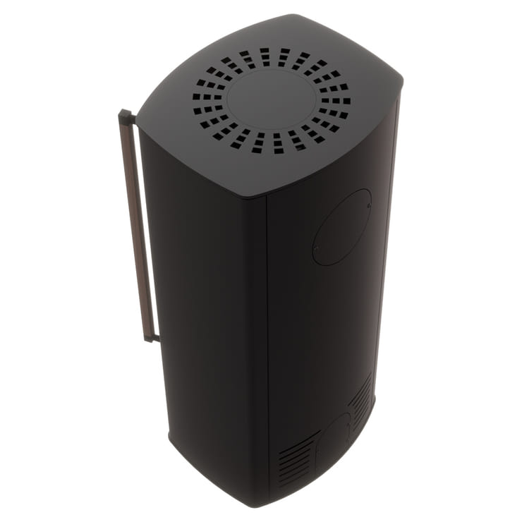 Freistehender Stahl-Kaminofen BRONN mit schwarzer Innenauskleidung