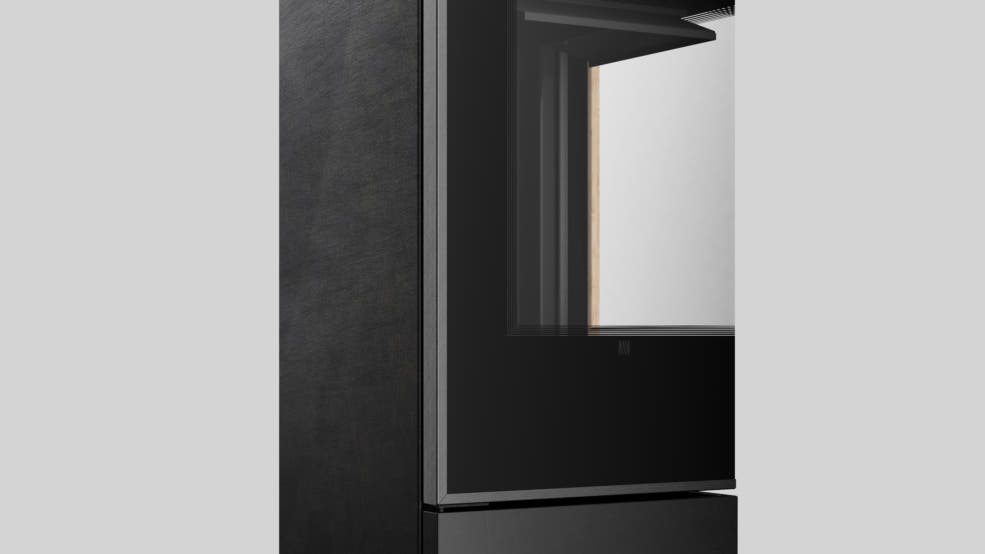 MODENA 135 Automatic Biofireplace with Seta Liquorice Sintered Quartz