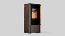 Piec wolnostojący stalowy AKNA ze spiekiem Ossido Bruno