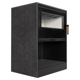 Freistehender Kaminofen FORLI/70 aus Fokos Grafite Sinterquarz