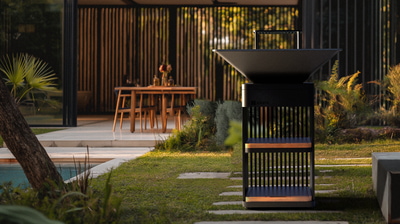 Gartengrill mit Holzfeuerstelle