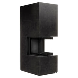 MILANO 500/500 Luftkamin, Schwarzer Thermotec, aus Fokos Grafite Sinterquarz