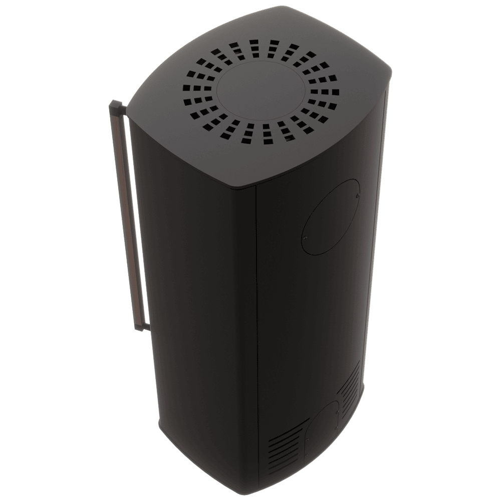 BRONN freistehender Kaminofen aus Stahl