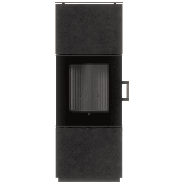 Freistehender Stahlofen AXAM, FOKOS GRAFITE Sintergehäuse mit schwarzer Auskleidung