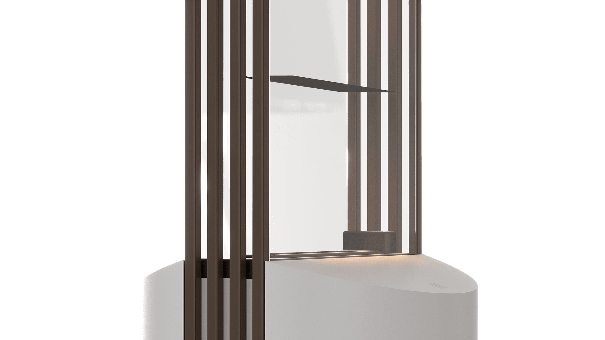 BS TORRE Korpus weiß, Accessoires kastanienbraun (RAL 4601)