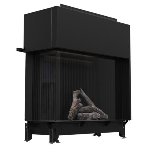 Gas fireplace BÅLSTIL LUSSO 130/75 left propane butane 11 kW ∅ 130/200