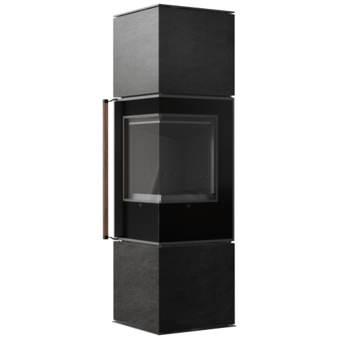 Free-standing stove Modena 155, 7 kW, right, black thermotec