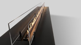 Automatischer Bioethanol-Brenneinsatz mit 1500 mm Brennerlänge