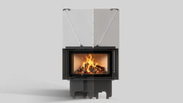 Balstil Milano 610x430 – Rechtsseitiger Eckkamin mit Klapptüren, weiße Verkleidung