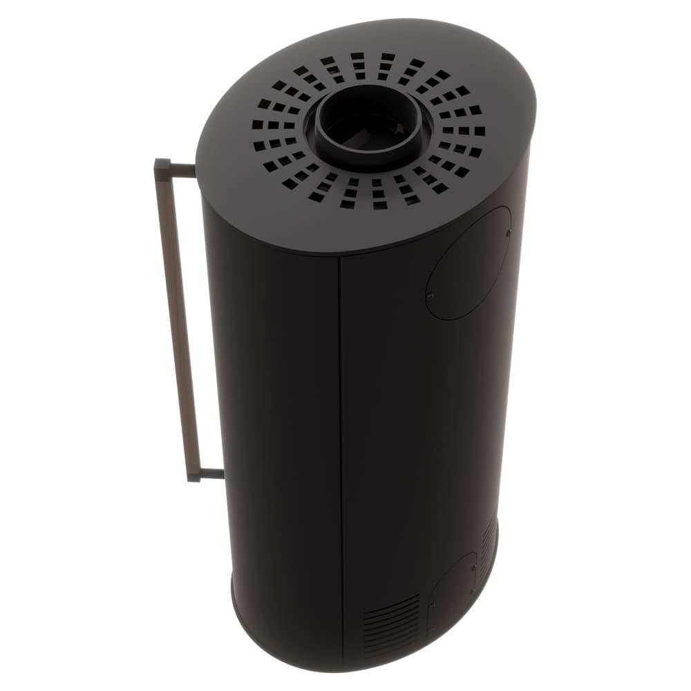 Piec wolnostojący stalowy ULV z czarnym wyłożeniem