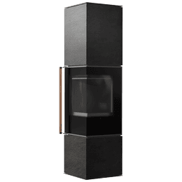 Free-standing stove Modena 175, 7 kW, right, black thermotec