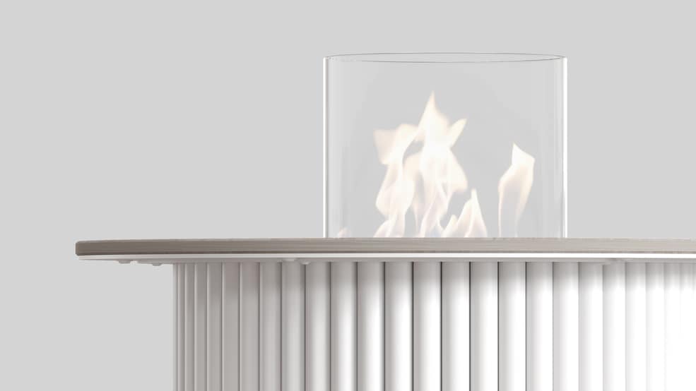 Stolik rurowy 785 kolor bianco w spieku Taj Mahal; z biopojemnikiem