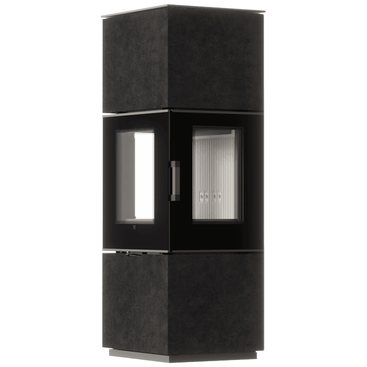 Freistehender Stahlofen AXAM, Sintermantel FOKOS GRAFITE