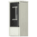 Freestanding steel stove KOZA AKNA in Ivory Glow stone with black lining