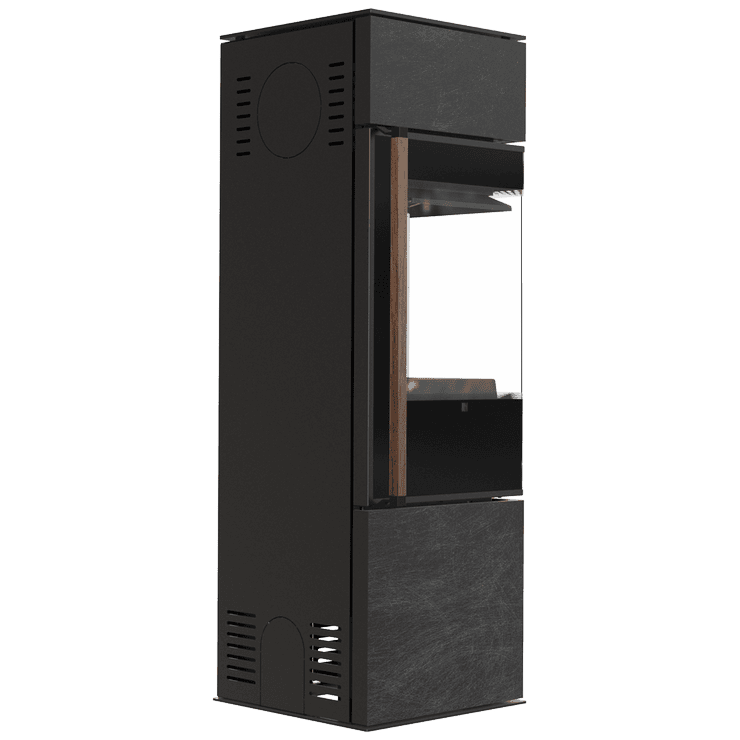 Free-standing stove Modena 135, 7 kW, right, white thermotec