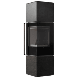 Free-standing stove Modena 155, 7 kW, right, black thermotec