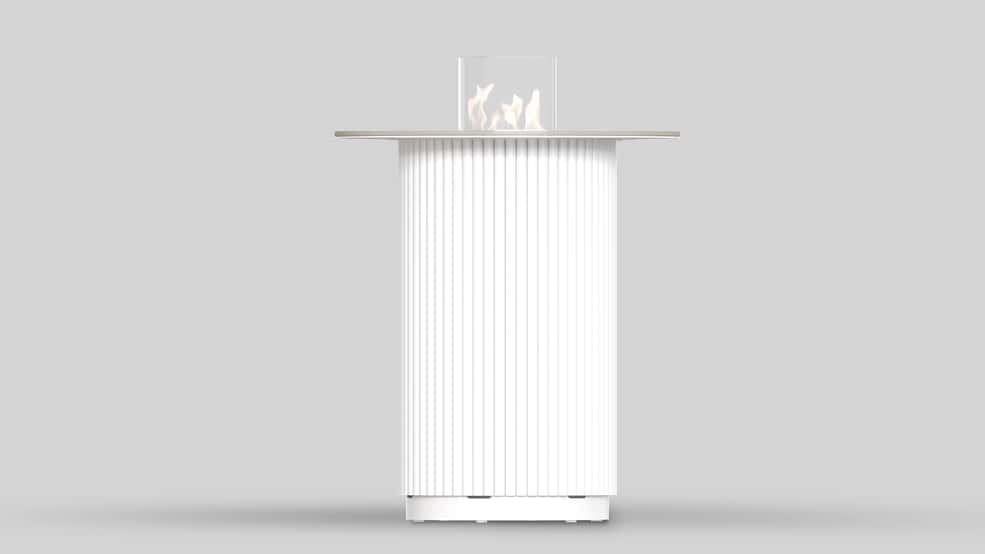 Stolik rurowy 785 kolor bianco w spieku Taj Mahal; z biopojemnikiem