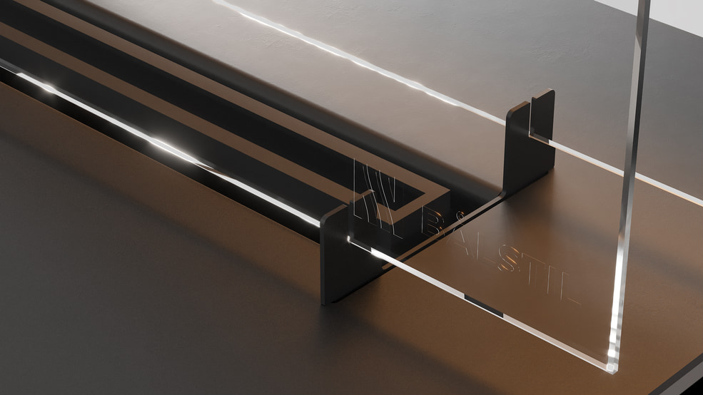 Automatischer Bioethanol-Brenneinsatz mit 700 mm Brennerlänge