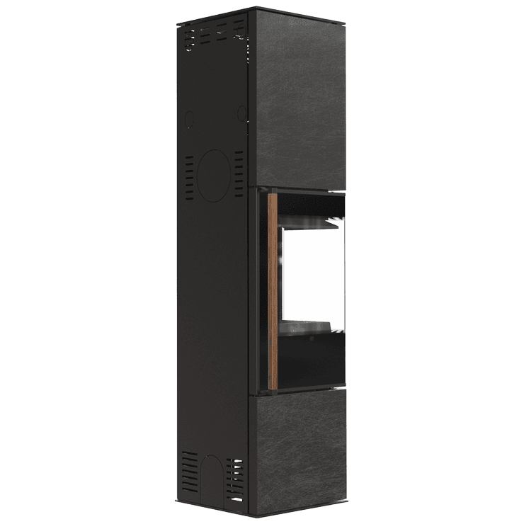 Piec wolnostojący Modena 175, 7kw, prawa, czarny termotec