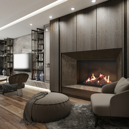 Gas fireplace BÅLSTIL LUSSO 130/75 propane butane 11 kW ∅ 130/200