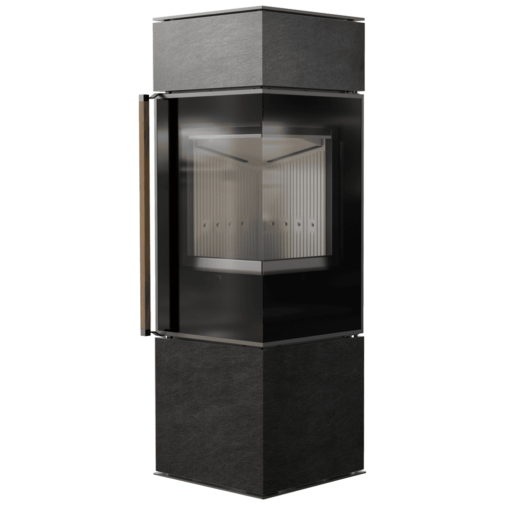 Free-standing stove Modena 135, 7 kW, right, white thermotec